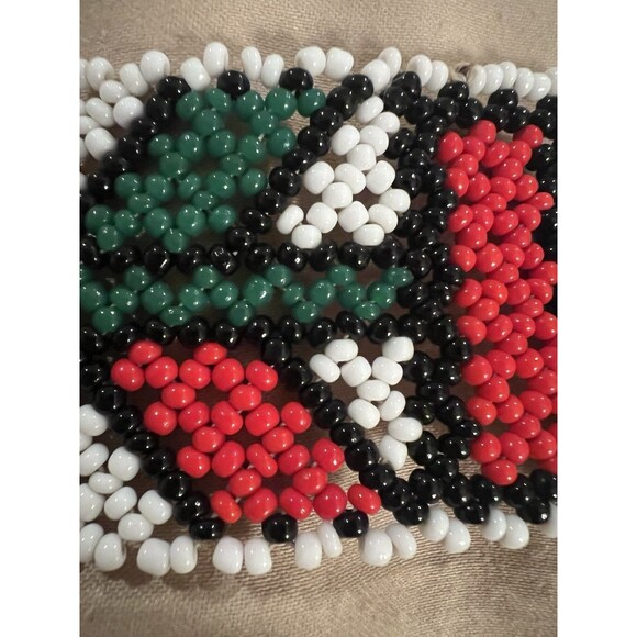 Vintage Handcrafted African Zulu Beaded 30” Belt Tribal Ethnic  Boho - Picture 9 of 9